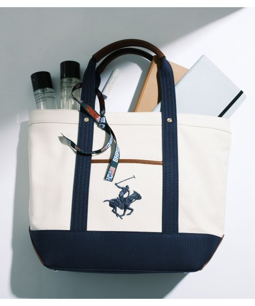 BEVERLY HILLS POLO CLUB(ビバリーヒルズポロクラブ)/【BEVERLY HILLS POLO CLUB】バッグ キャンパストート トートバッグ トート 刺繍 A4収納可 通勤 通学 ワンポイント BH1008N/img03