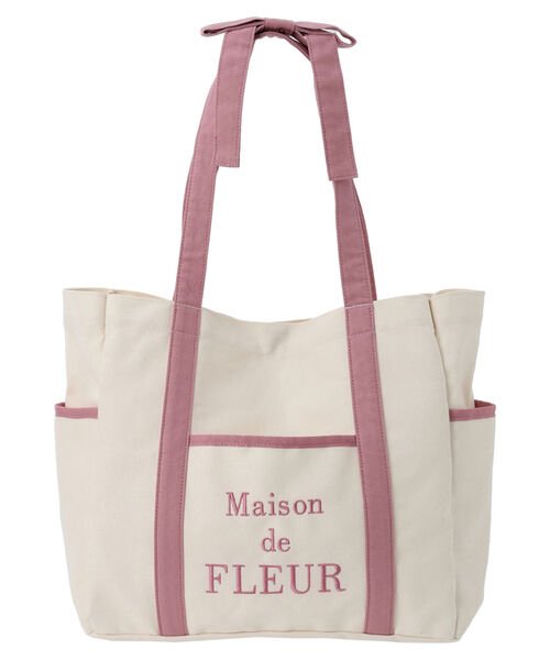Maison de FLEUR(メゾンドフルール)/EC限定リボンハンドルマルチポケットトートバッグ/img18