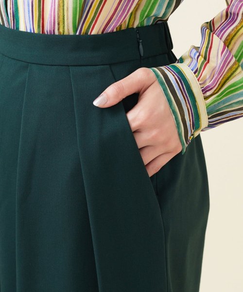 ストレッチウールタックパンツ 