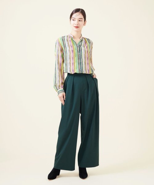 ストレッチウールタックパンツ 