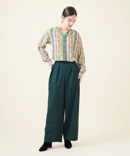 ストレッチウールタックパンツ 