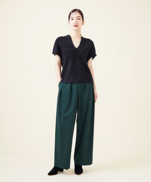 ストレッチウールタックパンツ 