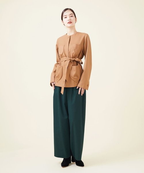 ストレッチウールタックパンツ 