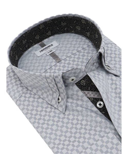 TAKA-Q(タカキュー)/形態安定 スタンダードフィット 3枚衿風ボタンダウン 長袖 シャツ メンズ ワイシャツ ビジネス yシャツ 速乾 ノーアイロン 形態安定/img01