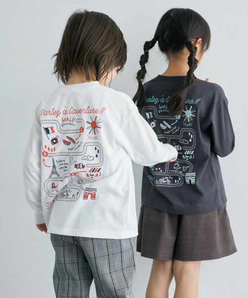 ROPE' PICNIC　KIDS(ロぺピクニックキッズ)/【BOYS】迷路プリントロングTシャツ/img01