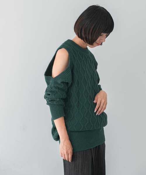 URBAN RESEARCH(アーバンリサーチ)/GANNI　Cable Open Shoulder Knit/img03