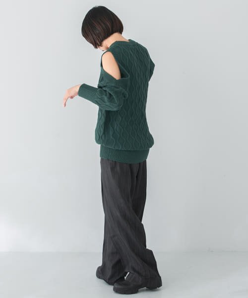 URBAN RESEARCH(アーバンリサーチ)/GANNI　Cable Open Shoulder Knit/img04