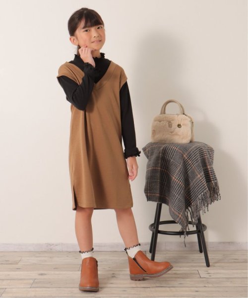 ikka kids(イッカ　キッズ)/ジャンスカドッキングワンピース（120〜160cm）/img03