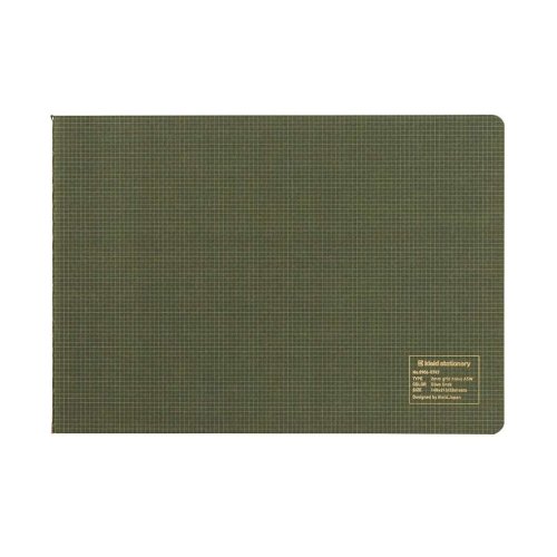 cinemacollection(シネマコレクション)/方眼ノート kleid クレイド 2mm grid notes A5W 横型ノート Olive Drab 新日本カレンダー プレゼント /img01