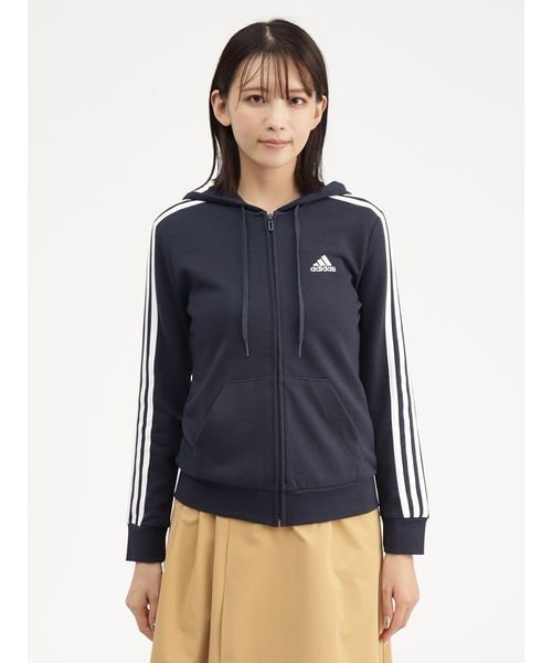 Adidas(アディダス)/エッセンシャルズ 3ストライプス フルジップ パーカー / W ESSENTIALS 3STRIPES FULL－ZIP SWEAT HOODIE/img03