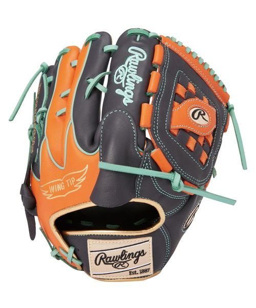 Rawlings(ローリングス)/軟式 HOH MLB COLOR SYNC（エイチオーエイチエムエルビーカラーシンク）A15W－ネイビー/オレンジ/img01