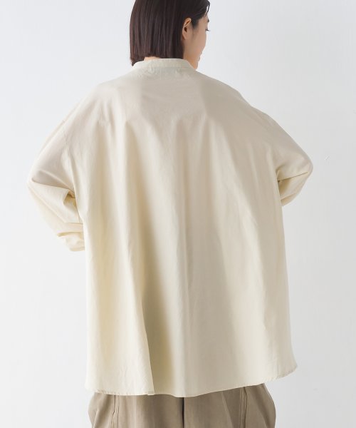 OMNES(オムネス)/【OMNES】製品洗いコットンブロード 長袖フレアシャツ/img14