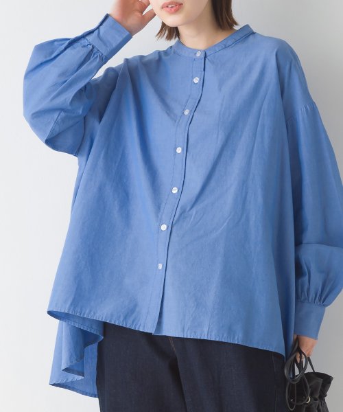 OMNES(オムネス)/【OMNES】製品洗いコットンブロード 長袖フレアシャツ/img18