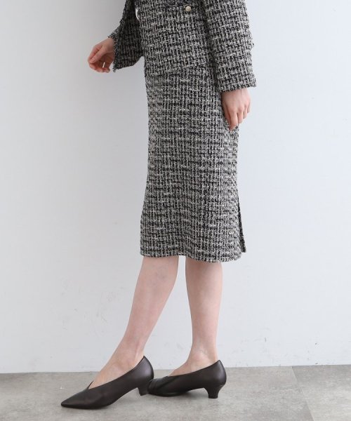 【日本製／SETUP可能】ファンシーツイードスカート 