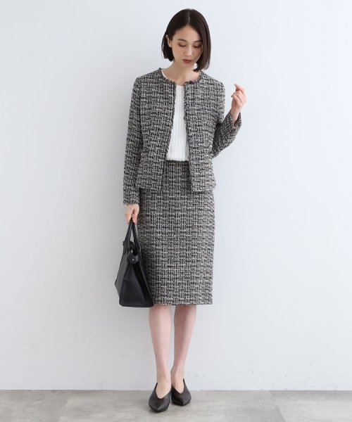 【日本製／SETUP可能】ファンシーツイードスカート 