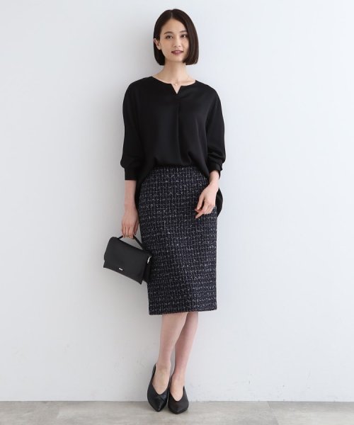 【日本製／SETUP可能】ファンシーツイードスカート 