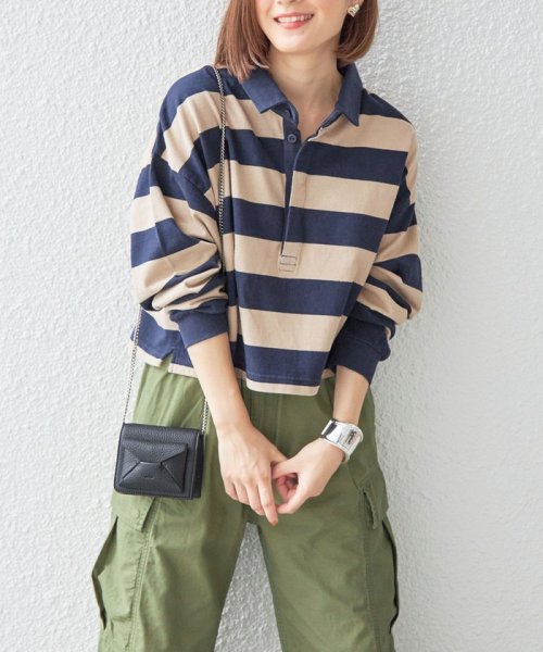 SHIPS WOMEN(シップス　ウィメン)/【SHIPS別注】SPORT CLAD:〈洗濯機可能〉ボーダー ショート ラガー シャツ/img18