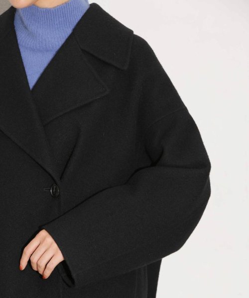 スーパー140ウールリバーミドルコート 