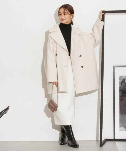 スーパー140ウールリバーミドルコート 