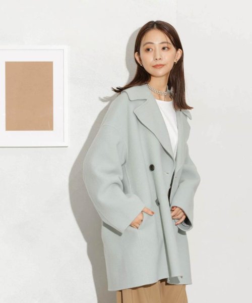 スーパー140ウールリバーミドルコート 