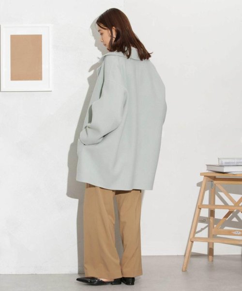 スーパー140ウールリバーミドルコート 