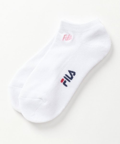 FILA socks Ladies(フィラ　ソックス　レディース)/無地 筆記体ロゴ ショートソックス 3足組　レディース/img03