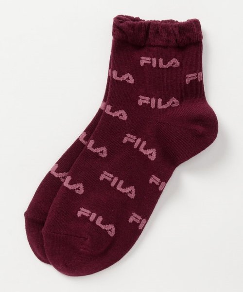 FILA socks Ladies(フィラ　ソックス　レディース)/ロゴ総柄 ソックス 3足組 レディース/img01
