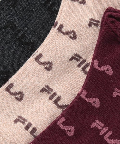 FILA socks Ladies(フィラ　ソックス　レディース)/ロゴ総柄 ソックス 3足組 レディース/img04