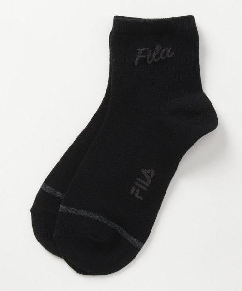 FILA socks Ladies(フィラ　ソックス　レディース)/無地 筆記体ロゴ ショートソックス　レディース/img03