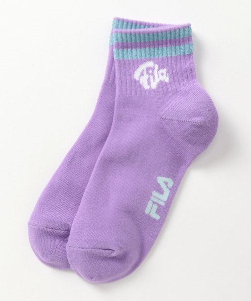 FILA socks Kids(フィラ　ソックス　キッズ)/【キッズ】パステルカラー  ロゴ ソックス 3足組 ガールズ/img01
