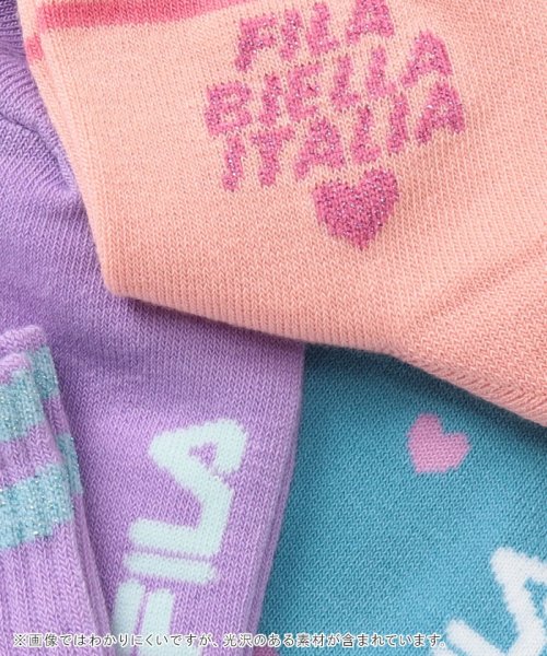 FILA socks Kids(フィラ　ソックス　キッズ)/【キッズ】パステルカラー  ロゴ ソックス 3足組 ガールズ/img04