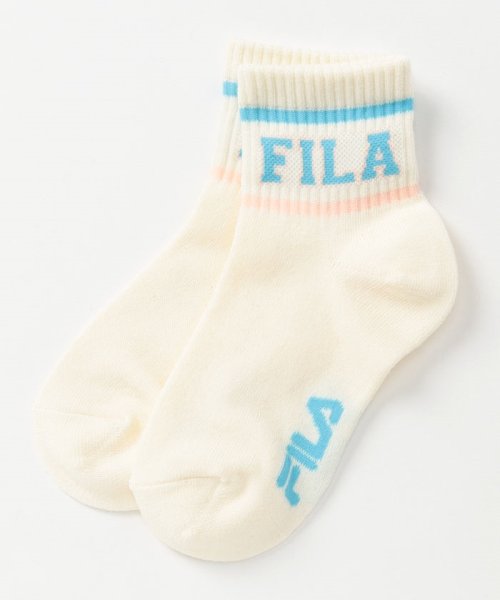 FILA socks Kids(フィラ　ソックス　キッズ)/【キッズ】カラー  ロゴ ソックス 3足組 ガールズ/img01