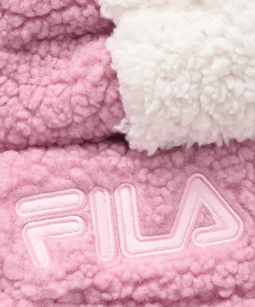 FILA socks Ladies(フィラ　ソックス　レディース)/もこもこルームソックス 甲ロゴ レディース/img01