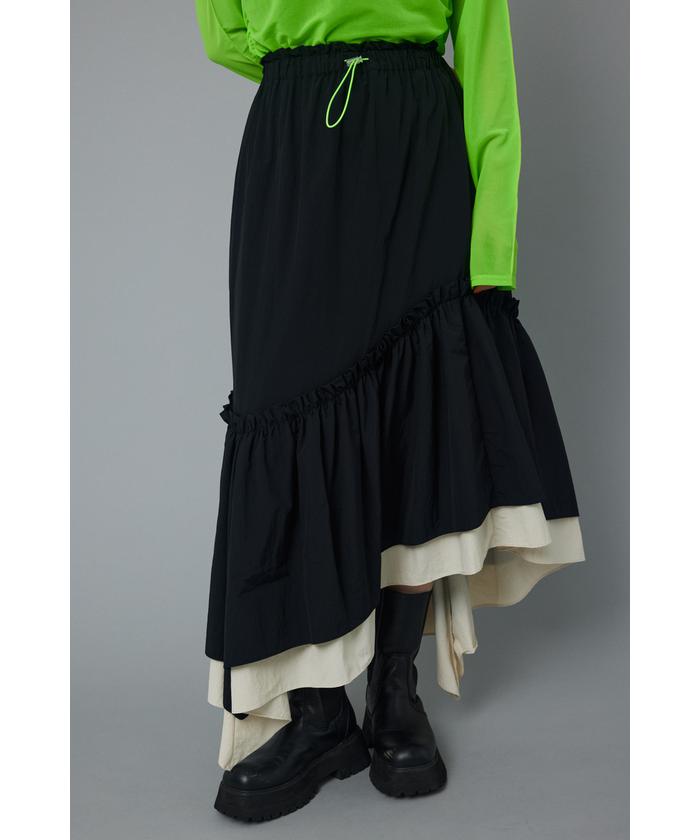 Asymmetry gather skirt(505601901) | ヘリンドットサイ(HeRIN.CYE