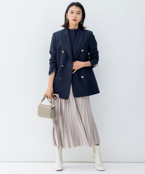 【洗える】レザーライク プリーツスカート 