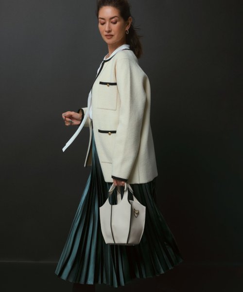 【洗える】レザーライク プリーツスカート 