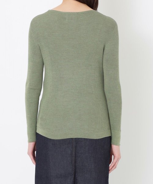 【サイトリニューアル記念】【洗えるシルク】ウォッシャブルシルクリブボートネックニット 洗えるシルク デザイン