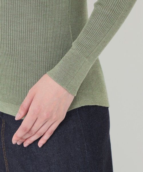 【サイトリニューアル記念】【洗えるシルク】ウォッシャブルシルクリブボートネックニット 洗えるシルク デザイン