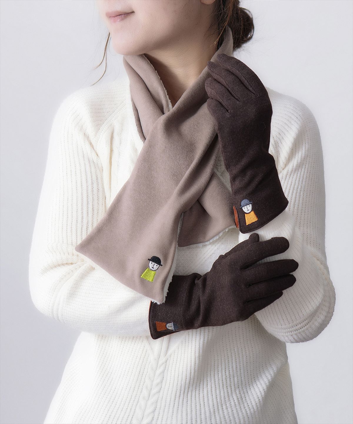 手袋 レディース ブランド 暖かい 指先あり スマホ対応 防寒 かわいい