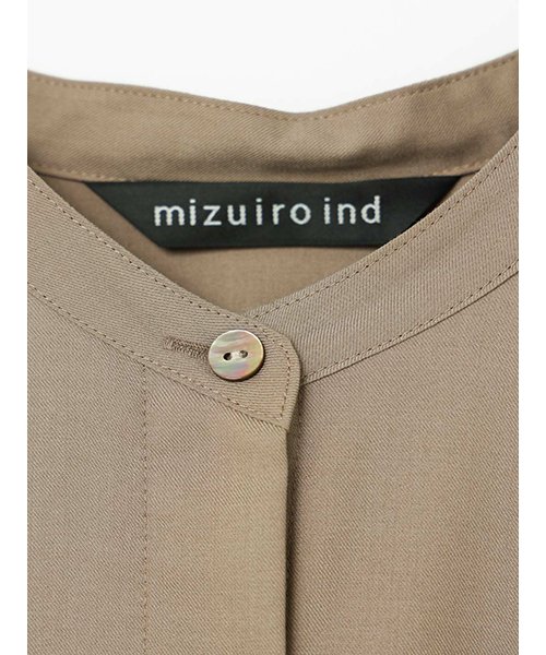 mizuiro ind(ミズイロインド)/mizuiro ind T/Rスタンドカラーフレアワンピース/img09