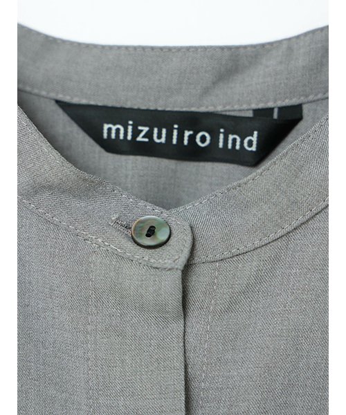 mizuiro ind(ミズイロインド)/mizuiro ind T/Rスタンドカラーフレアワンピース/img11