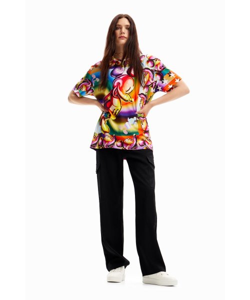 Desigual(デシグアル)/ミッキーマウス マルチカラー オーバーサイズTシャツ/img02