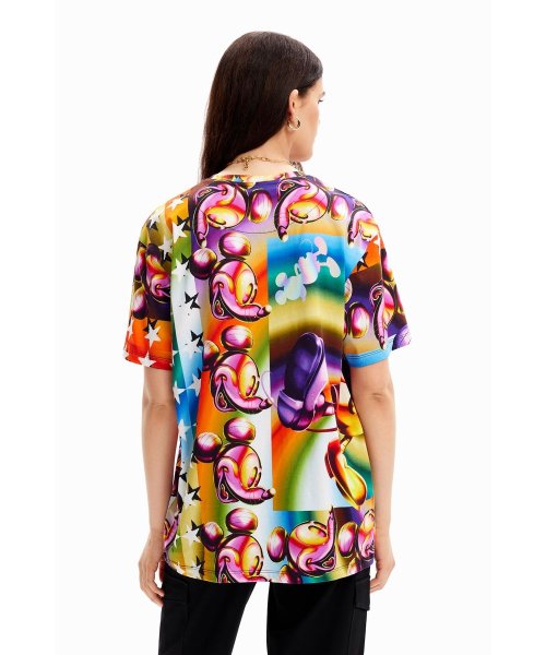 Desigual(デシグアル)/ミッキーマウス マルチカラー オーバーサイズTシャツ/img03