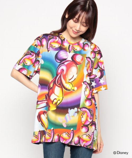 Desigual(デシグアル)/ミッキーマウス マルチカラー オーバーサイズTシャツ/img05