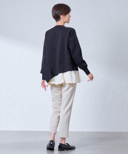 【1枚で着映える】シャツコンビデザインニット 