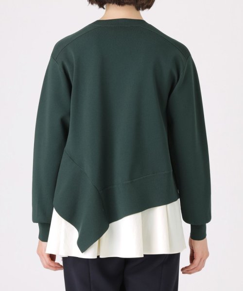 【1枚で着映える】シャツコンビデザインニット 