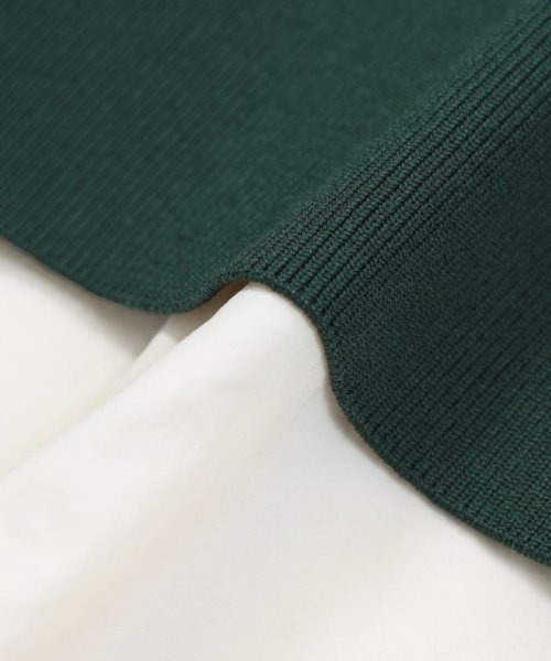 【1枚で着映える】シャツコンビデザインニット 