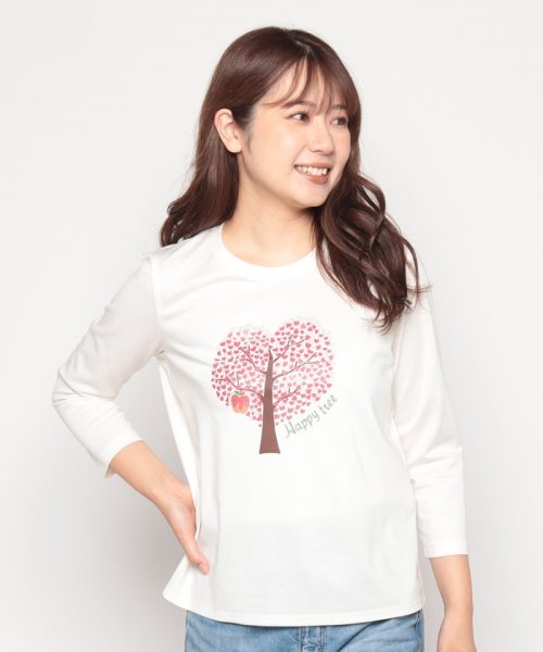 CARA　O　CRUZ(キャラ・オ・クルス)/洗える ハートのリンゴTシャツ/img12