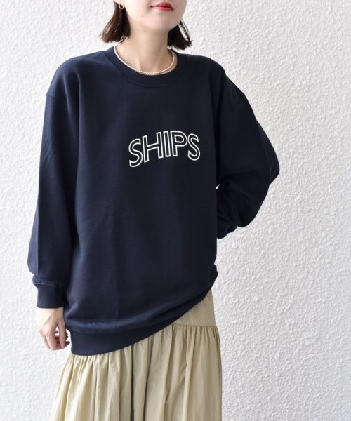 SHIPS WOMEN(シップス　ウィメン)/*〈洗濯機可能〉SHIPS ラウンド ロゴ スウェット ◇/img49