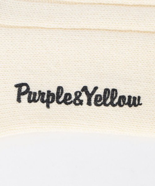 Purple & Yellow(パープル＆イエロー)/ライン リブ アンクルソックス/img03